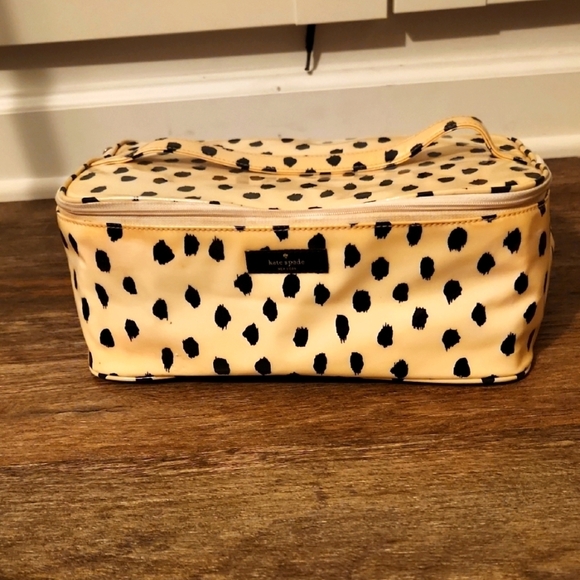Kate Spade Cream and Black Polka - Dot Cosmetic Case 2 piece set - Picture 1 of 11